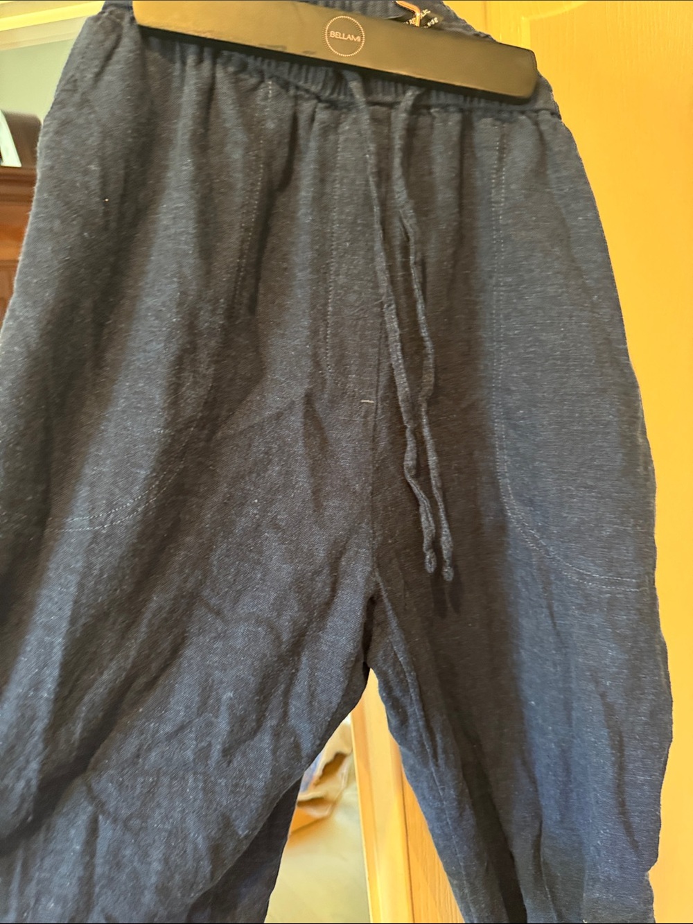 Banana Republic Navy Drawstring Ankle Pants